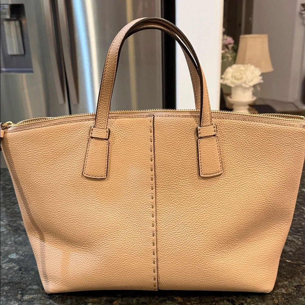 TORY BURCH McGRAW NUDE SATCHEL! - Picture 3 of 12